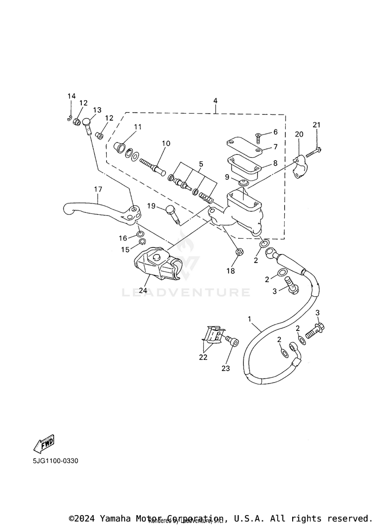 Front Master Cylinder Schematic
