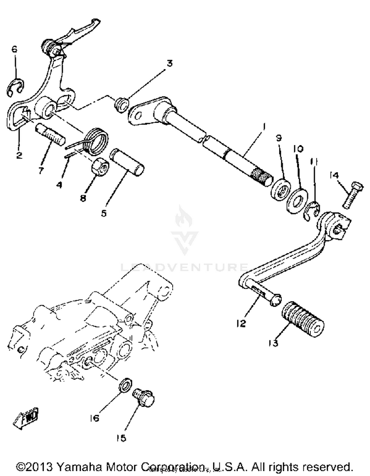Shift Shaft - Pedal Schematic