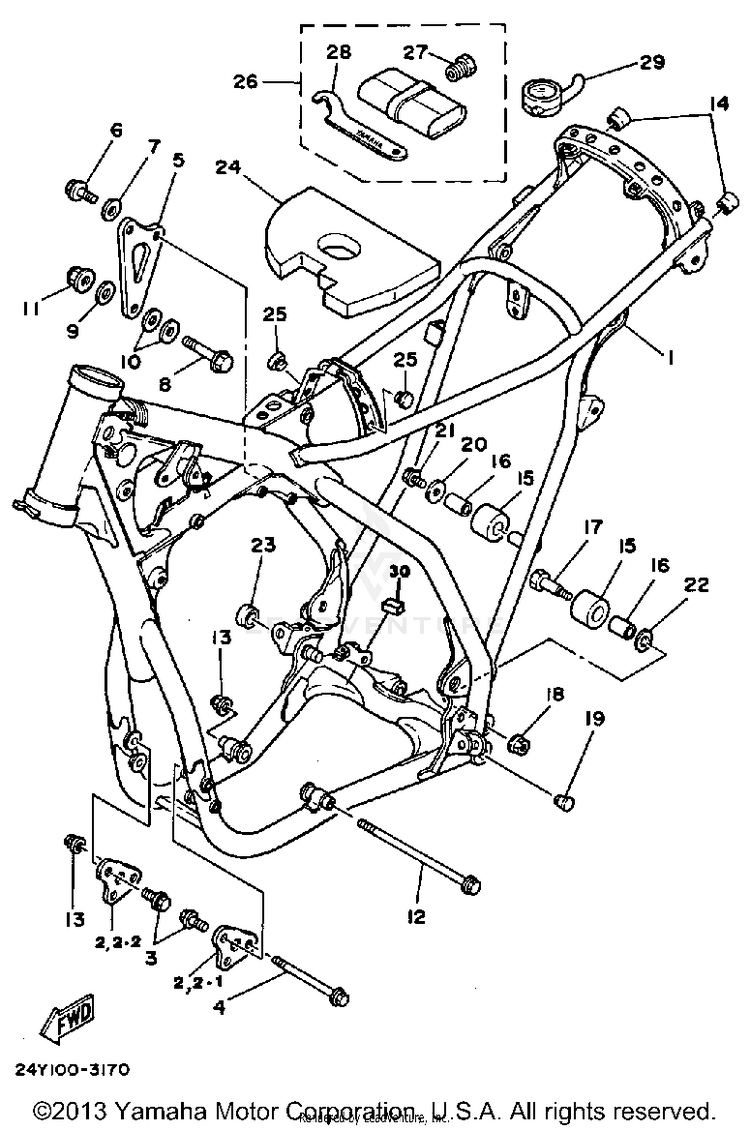 Frame Tool Yz250l Schematic
