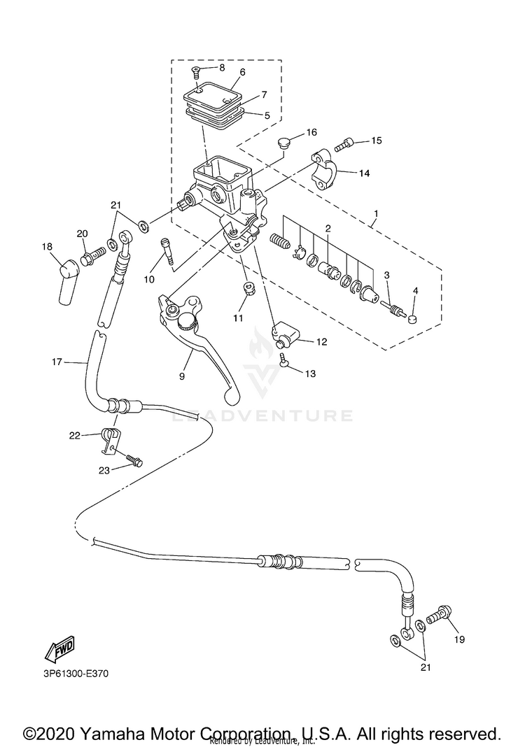 Front Master Cylinder 2 Schematic