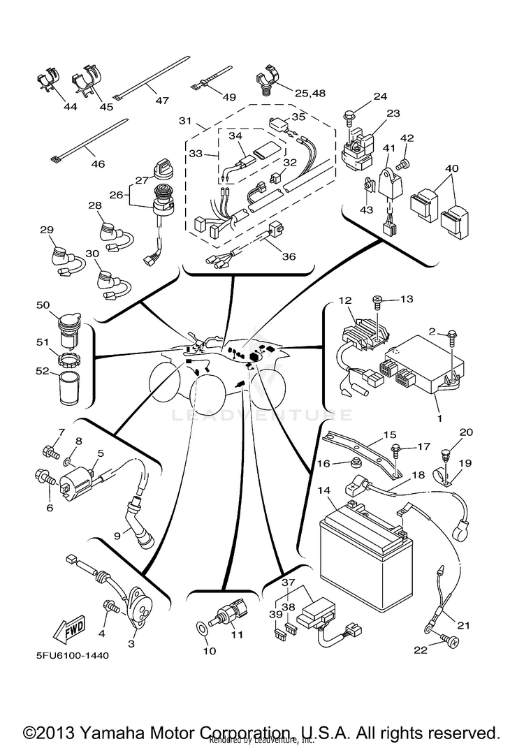 Electrical 1 BIG BEAR 4WD - YFM40FN - 2001 Schematic