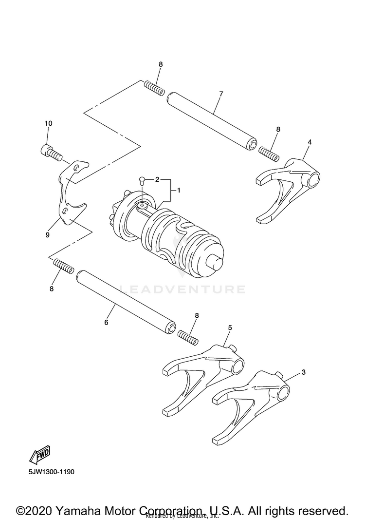 Shift Cam Fork Schematic