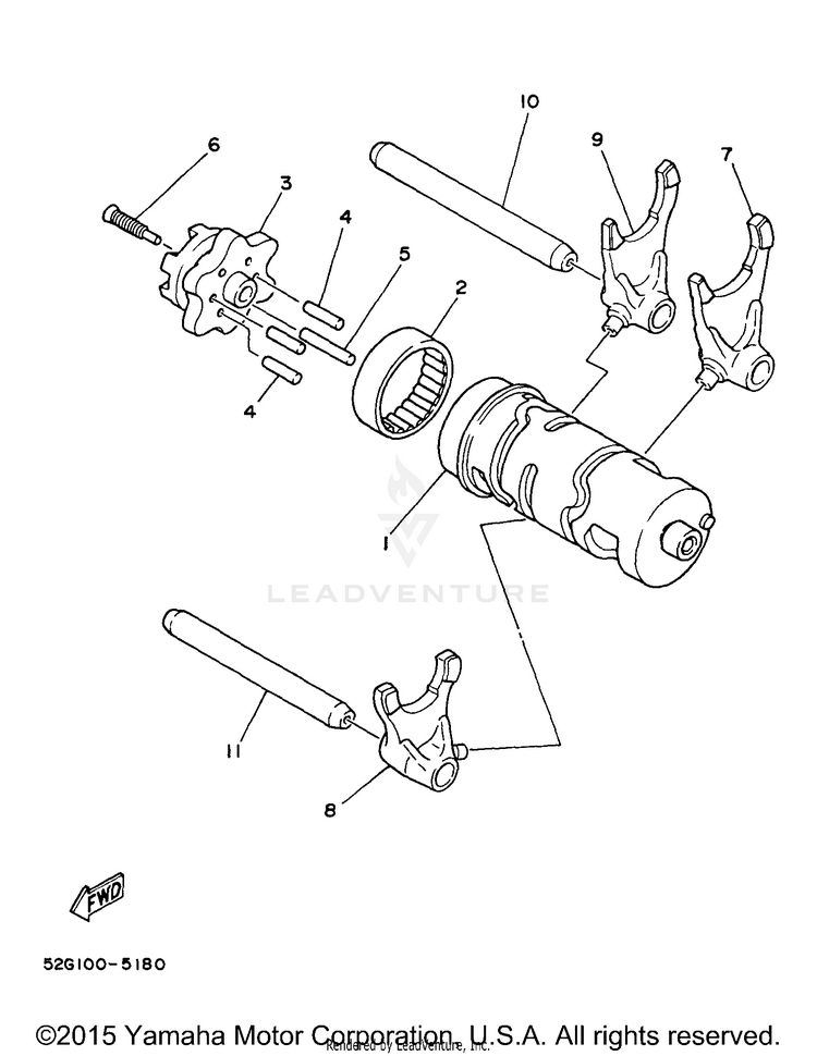 Shift Cam Shift Fork Schematic