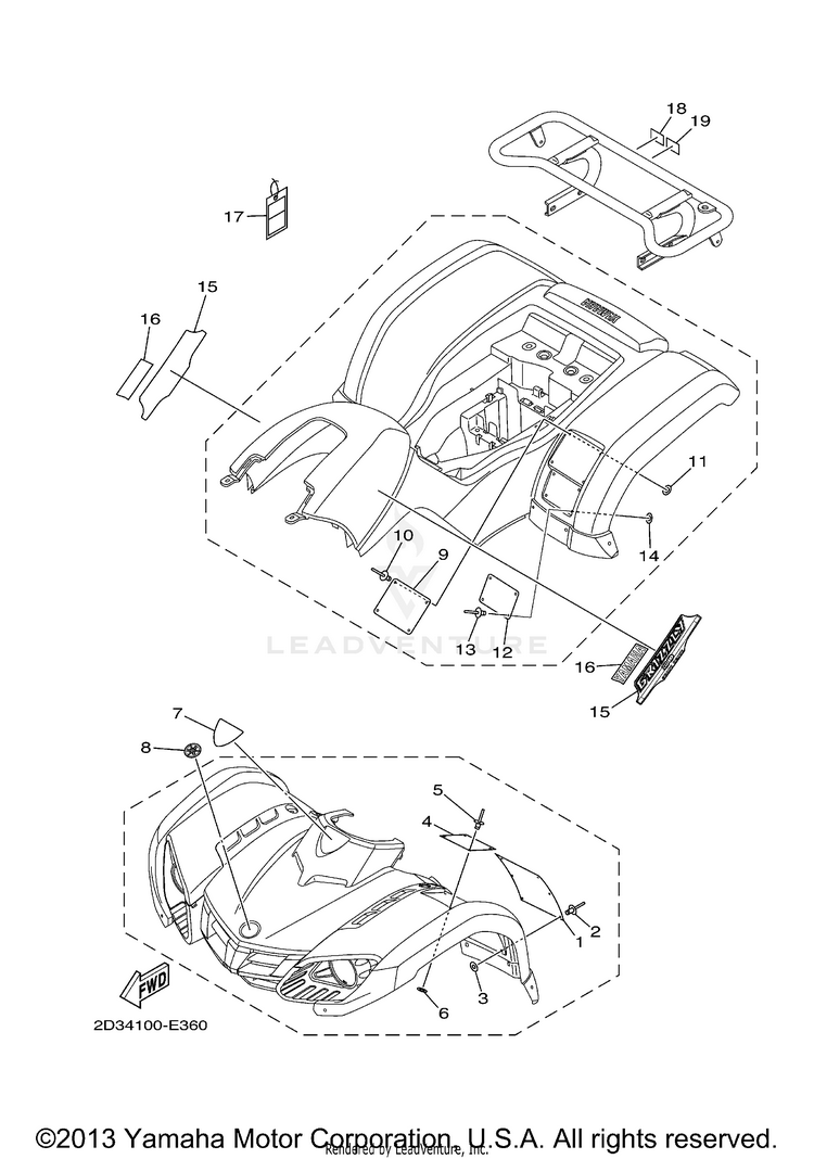 Emblem Label 1 GRIZZLY 80 - YFM80GV - 2006 Schematic