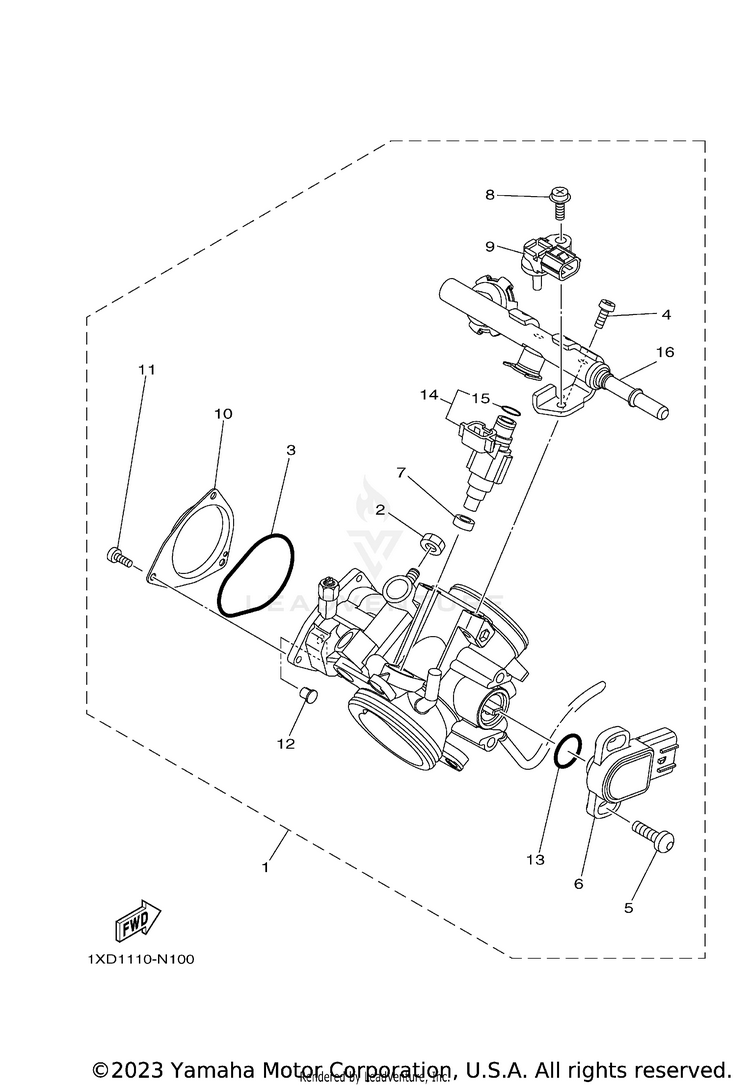 Throttle Body Assy 1 VIKING EPS RANCH - YXM70VPRLC - 2020 Schematic