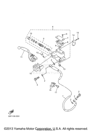 Front Master Cylinder Schematic