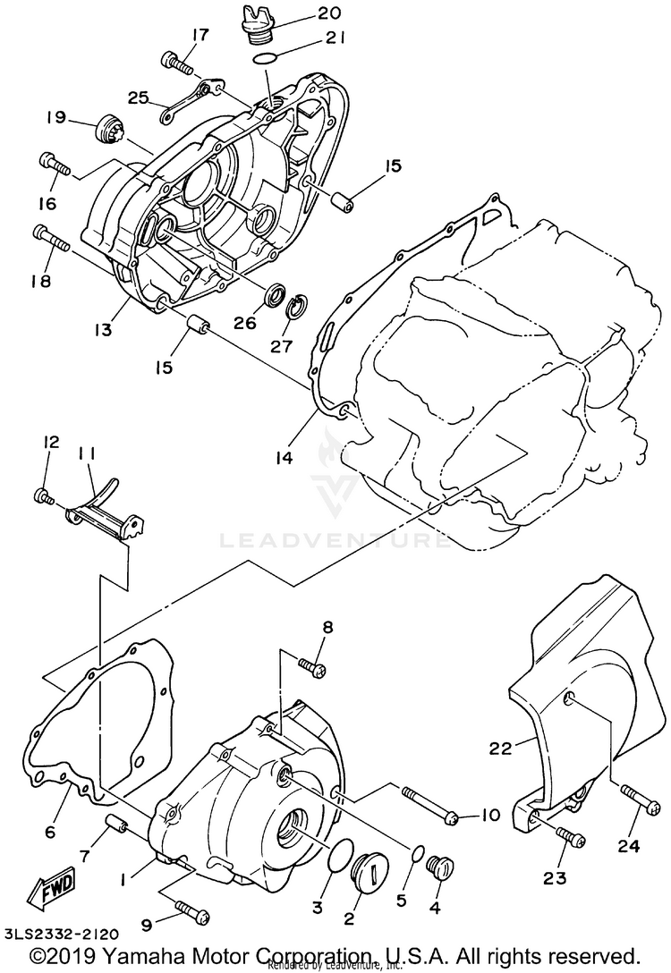 Crankcase Cover 1 Schematic