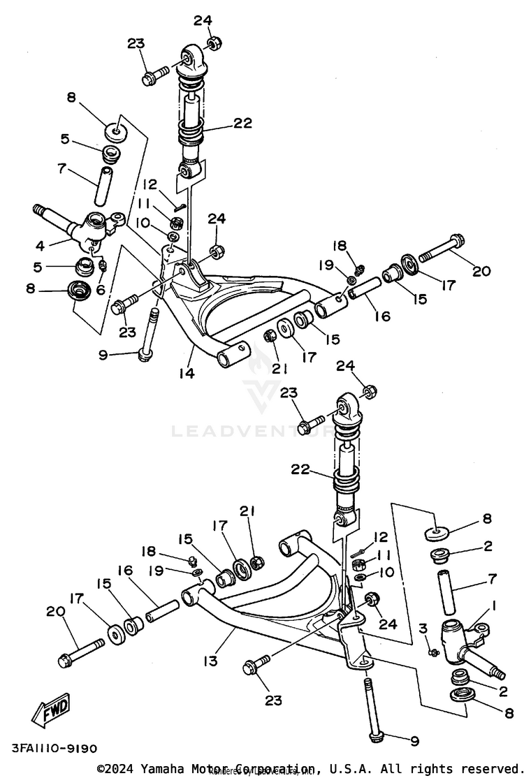 Front Suspension Wheel Schematic