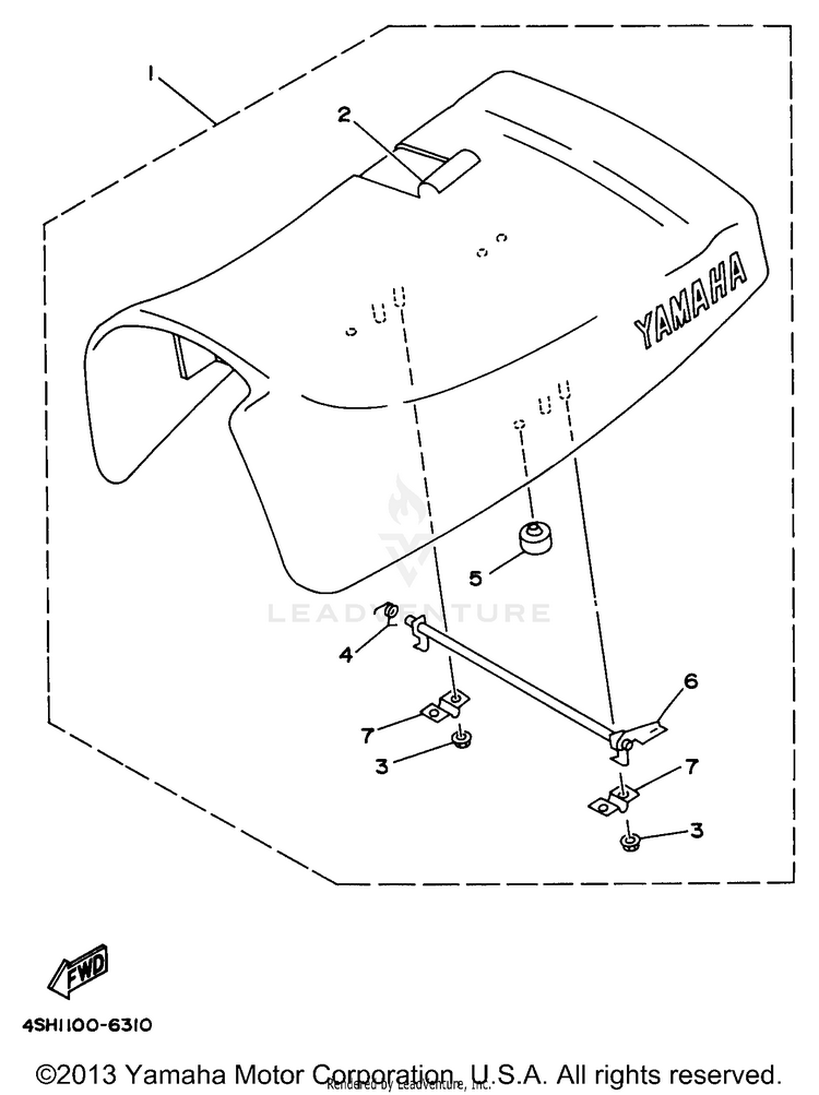 Seat KODIAK 4WD - YFM400FWH - 1996 Schematic