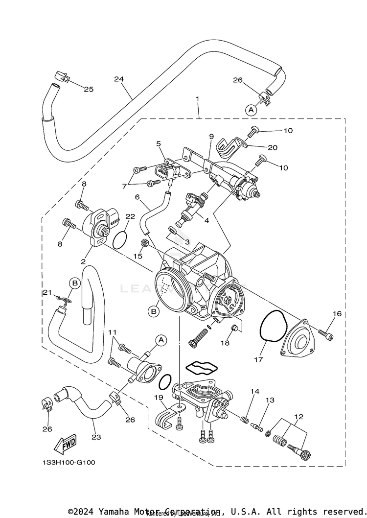 Throttle Body Assy 1 RAPTOR 700 SPECIAL EDITION - YFM70RSEY - 2009 Schematic