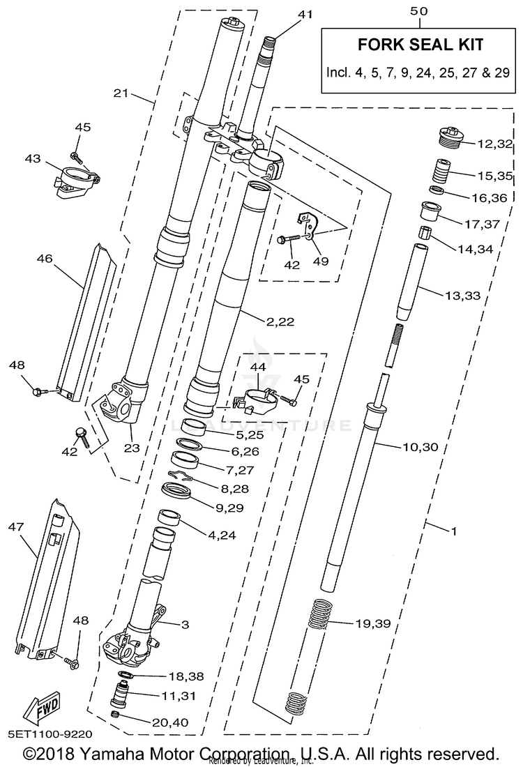 Front Fork Schematic