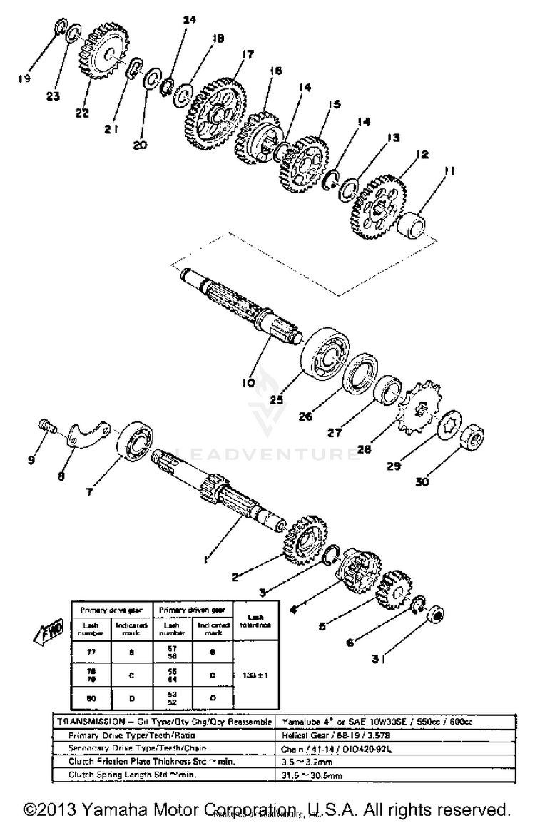 Transmission Gt80e - Gt80e-009161 - Gt80f GT80E - 1978 Schematic