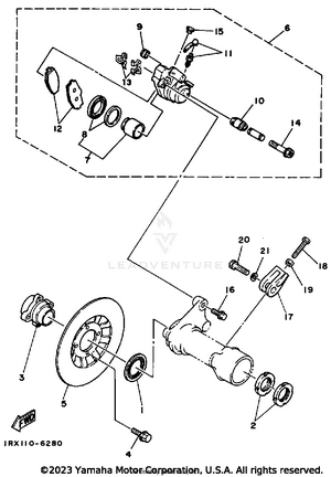 Rear Brake Caliper Schematic