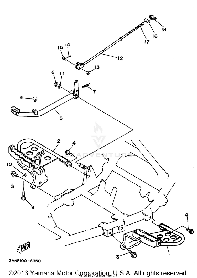 Stand Footrest Schematic