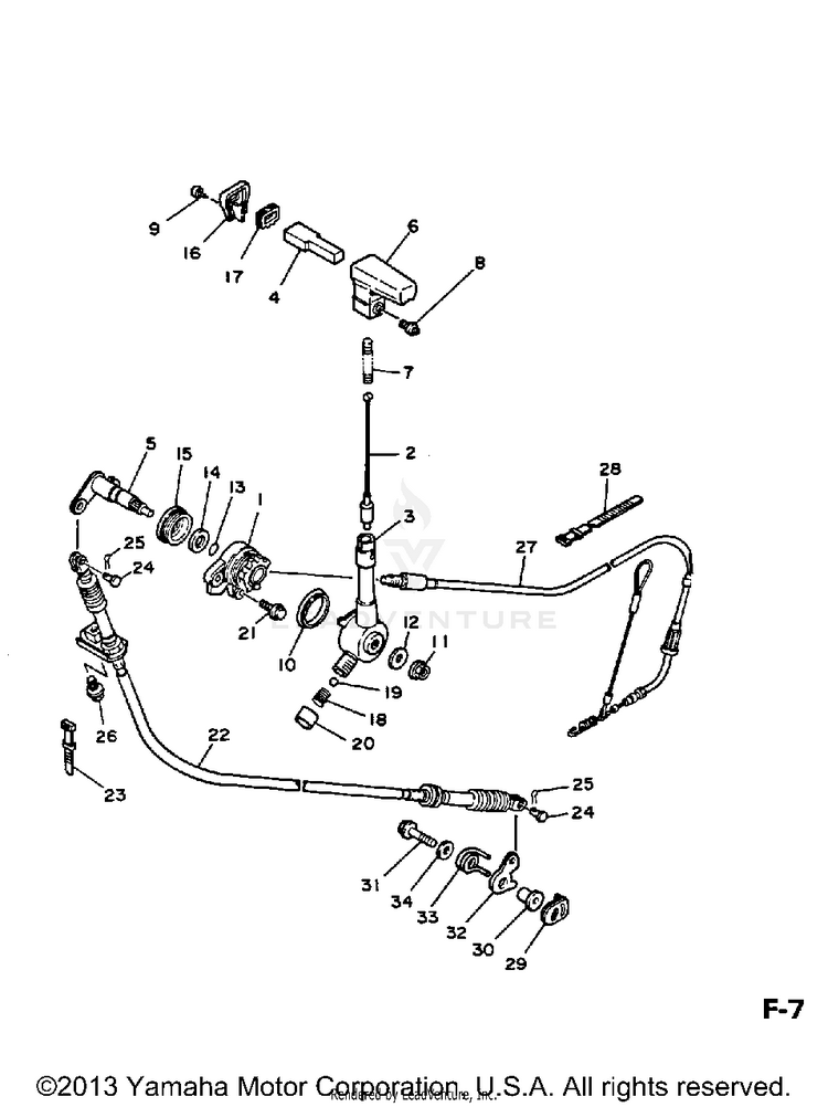 Reverse Lever BIG BEAR - YFM350FWB_MNH - 1991 Schematic