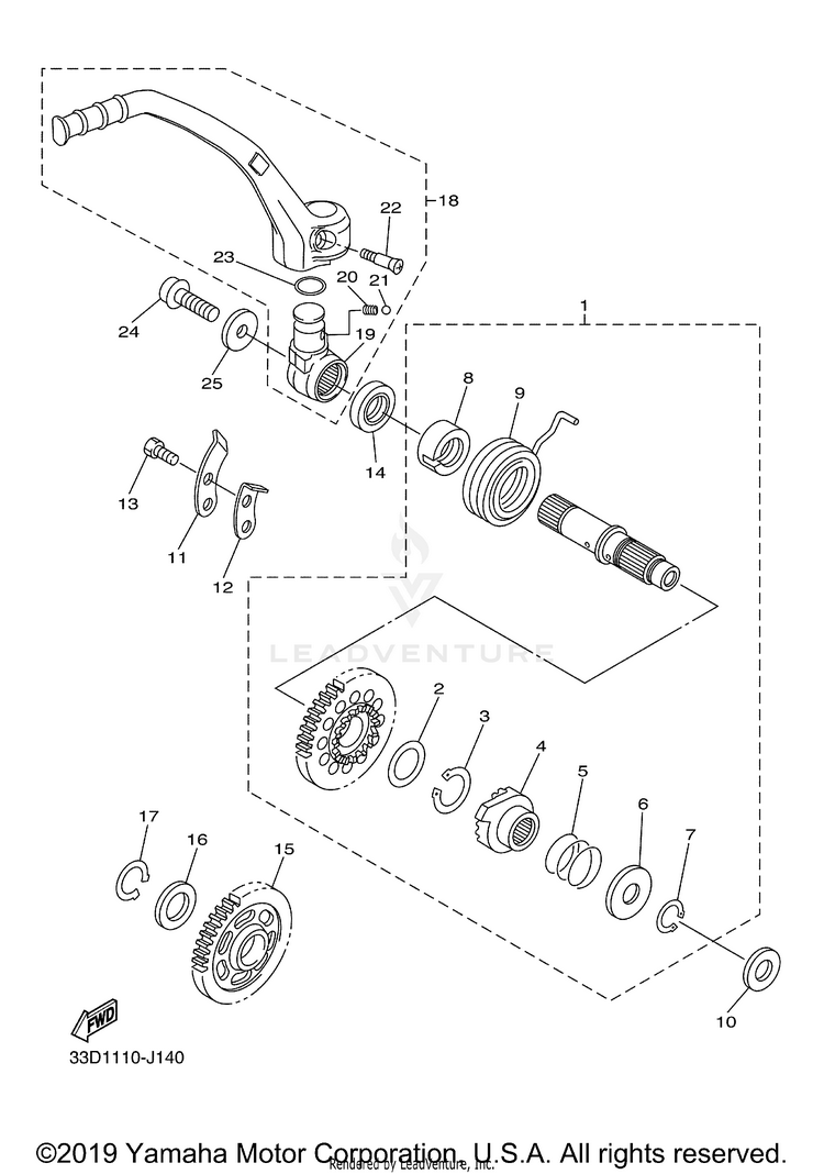 Starter YZ450FB - YZ450FBL - 2012 Schematic