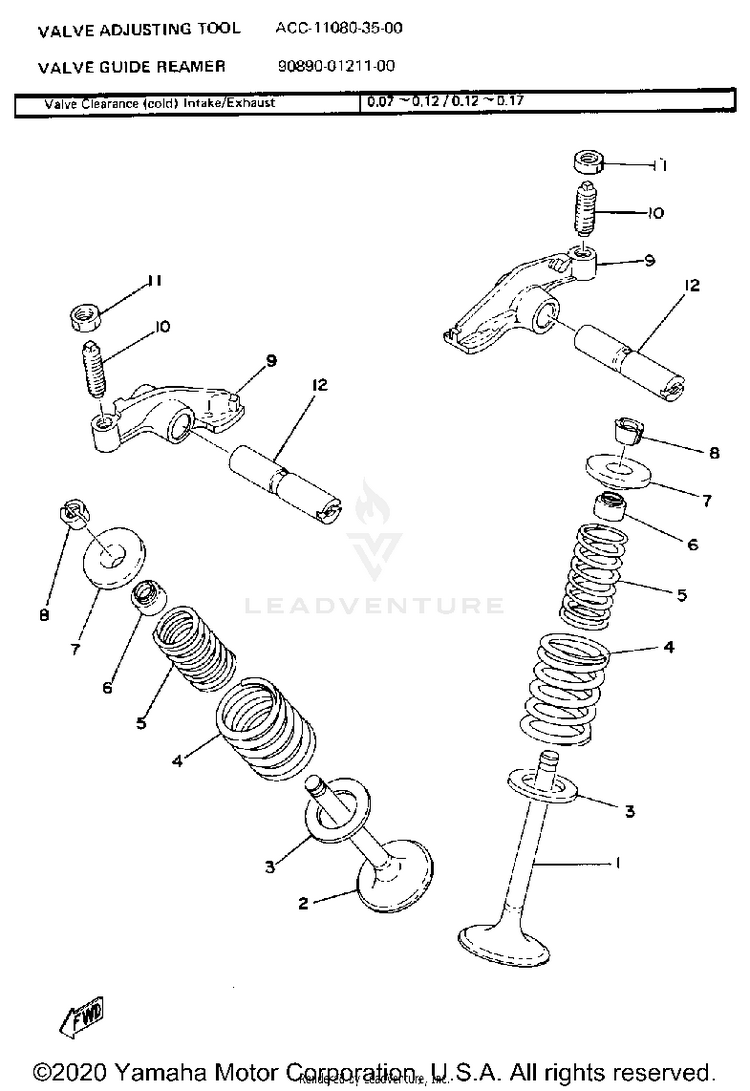 Valve - Rocker Arm Schematic