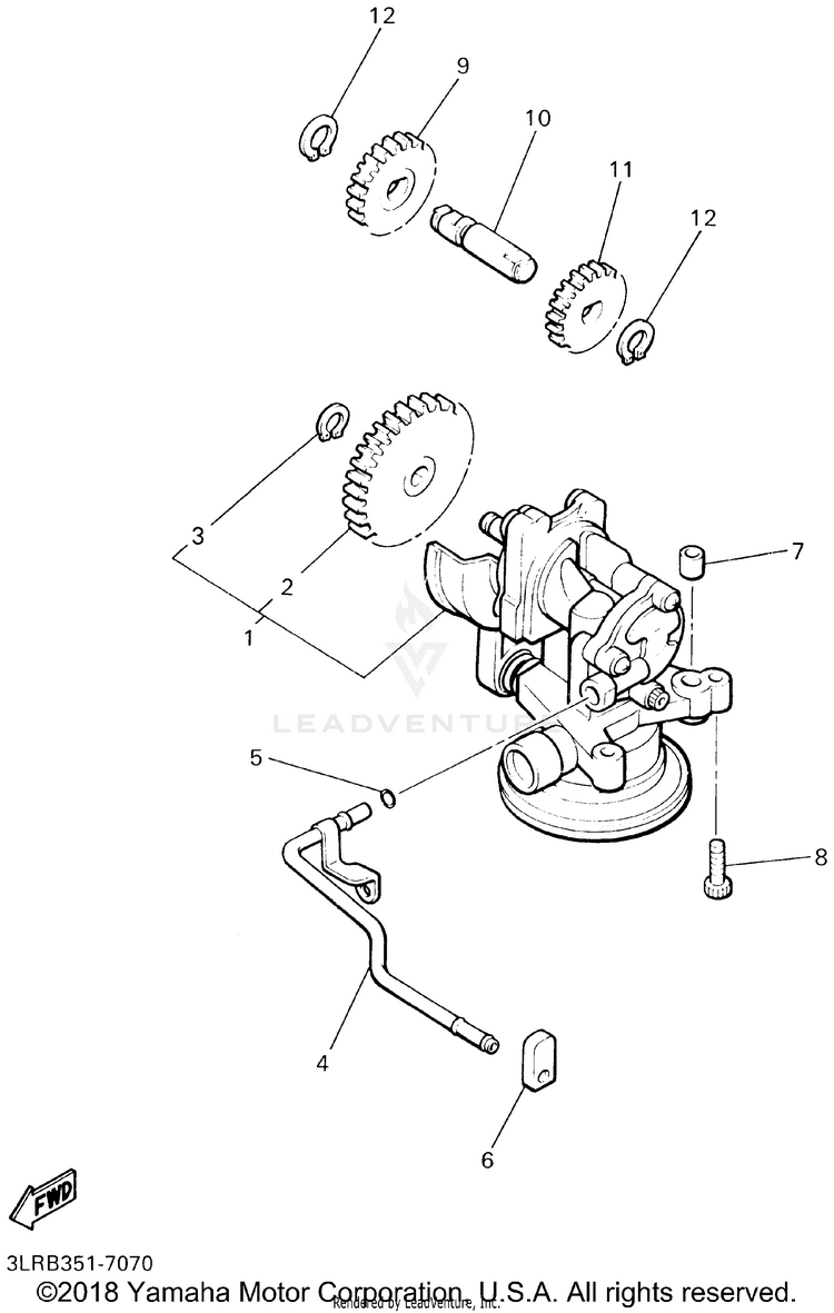 Oil Pump V-MAX - VMX1200MC - 2000 Schematic