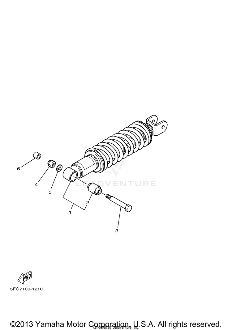 Rear Suspension TTR225 - TT225RNC - 2001 Schematic