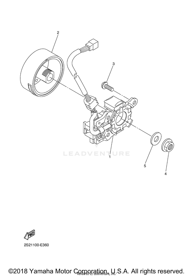 Generator YZ450F - YZ450FV - 2006 Schematic