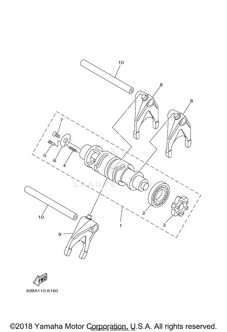 Shift Cam Fork Schematic