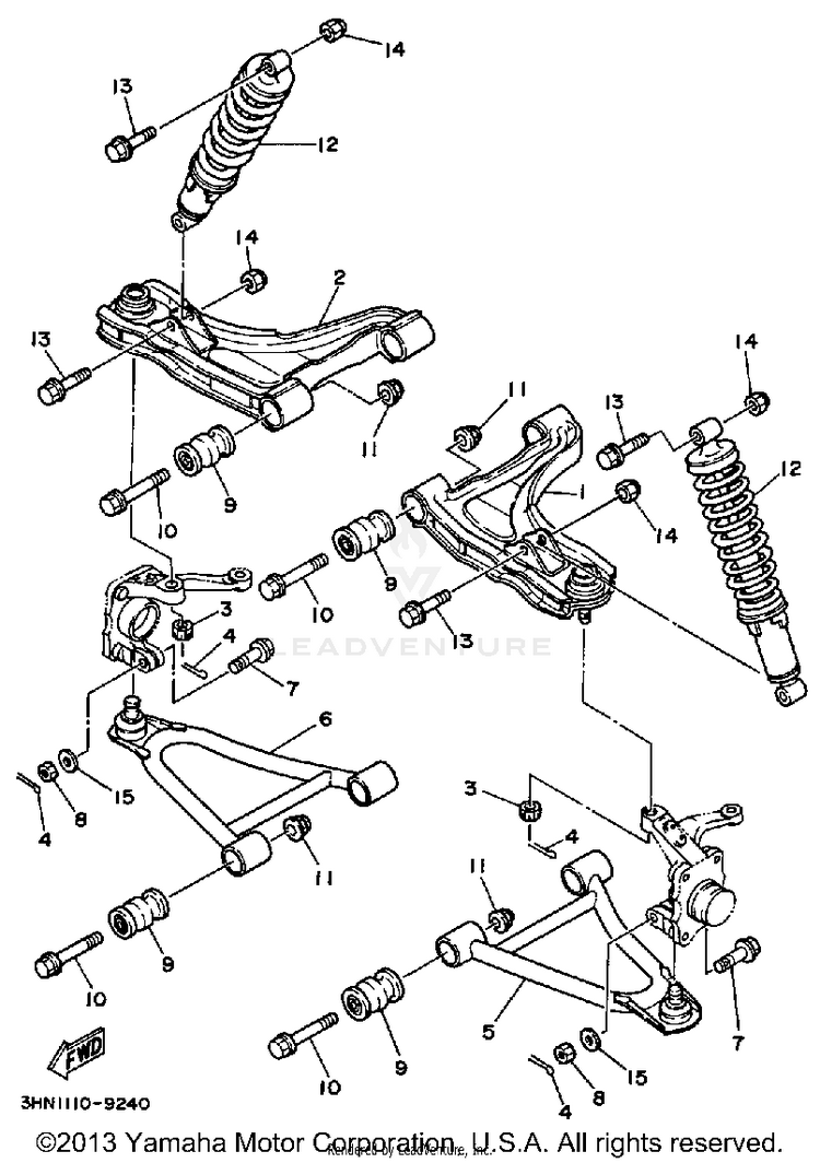 Front Suspension-Wheel Schematic