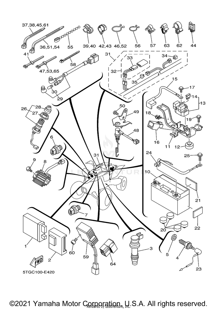 Electrical 1 YFZ450V_BILL BALLANC - YFZ450BBV - 2006 Schematic