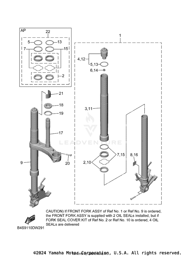 Front Fork Schematic