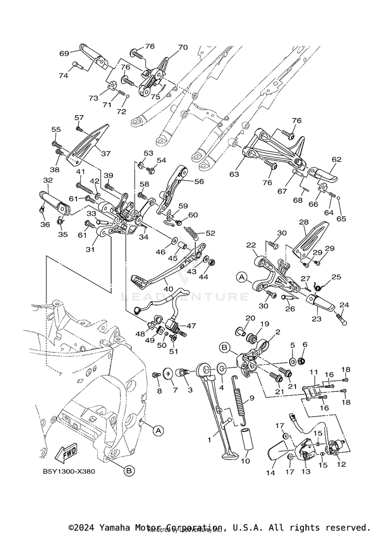Stand & Footrest Schematic
