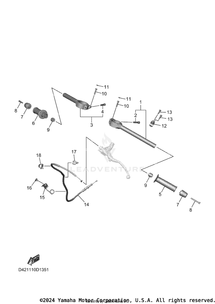 Steering Handle & Cable Schematic