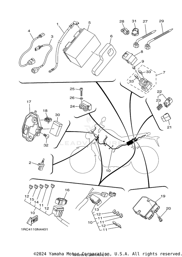 Electrical 1 FZ09 CA - FZ09FCGY - 2015 Schematic