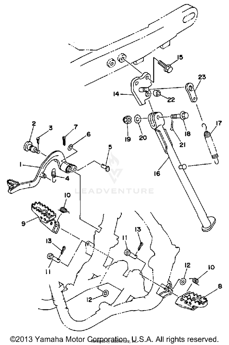 Stand Footrest Schematic