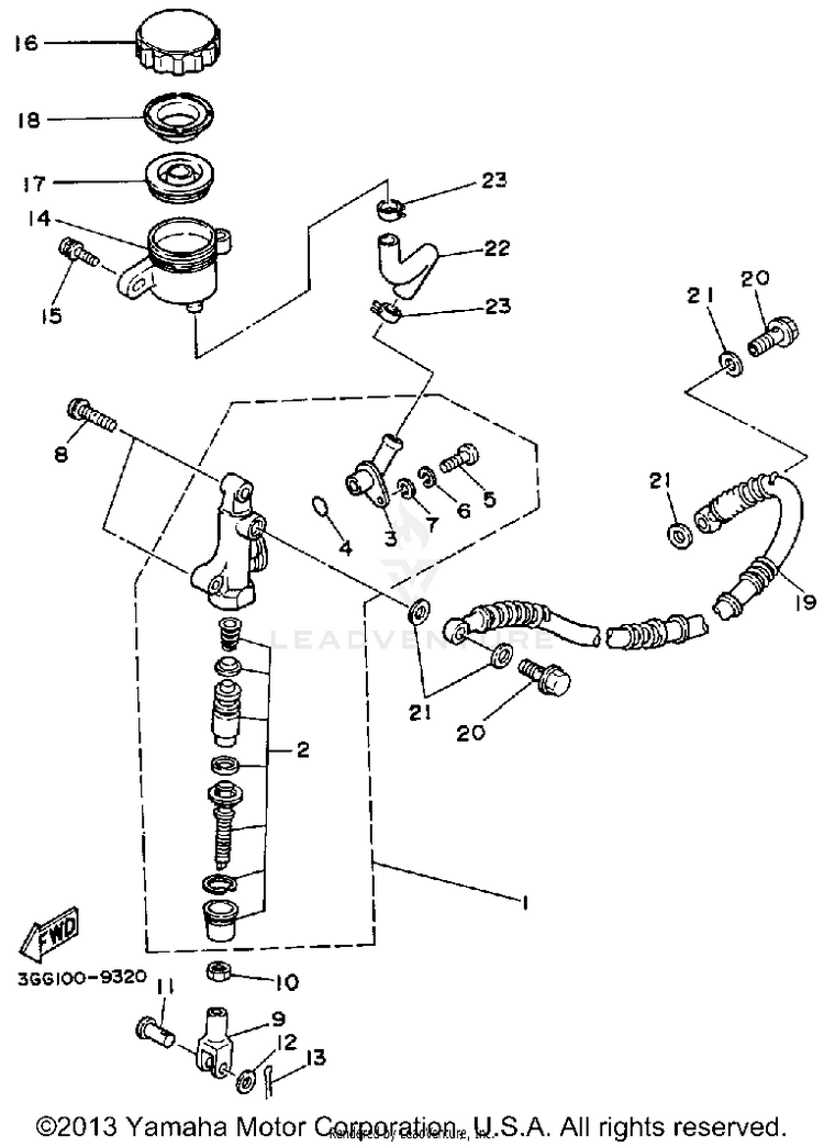 Rear Master Cylinder Schematic