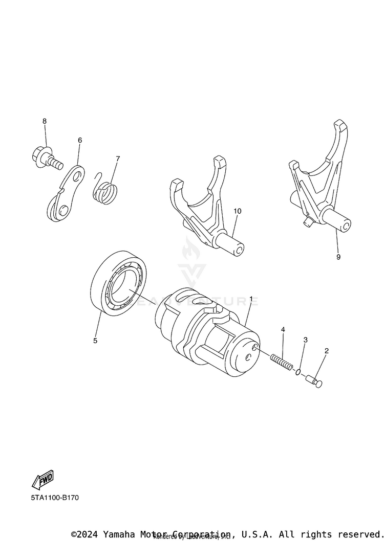 Shift Cam & Fork Schematic