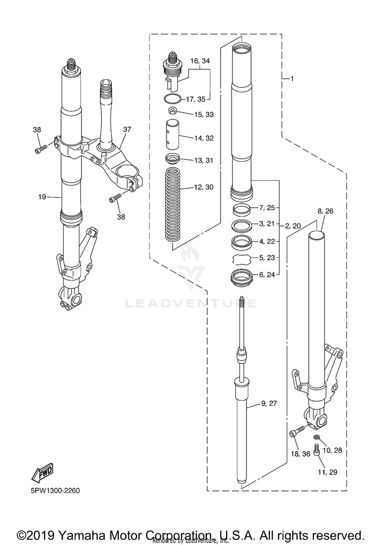 Front Fork Schematic