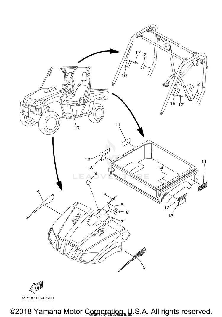 Emblem Label 1 RHINO 450 - YXR45FXGR - 2008 Schematic