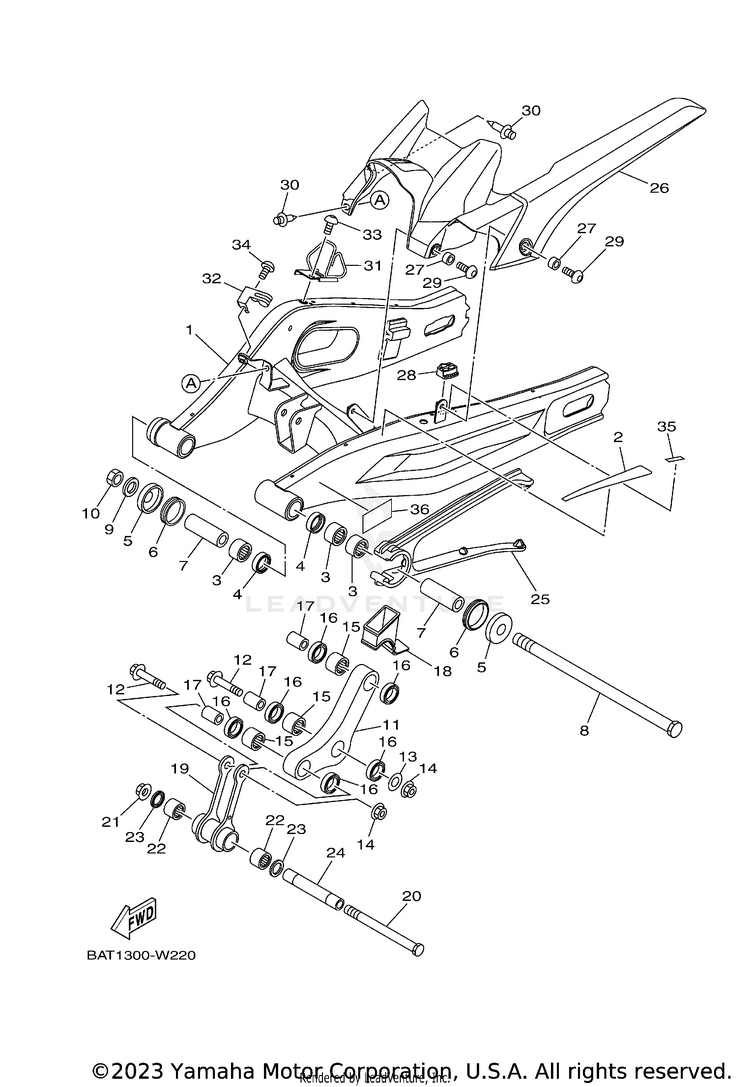Rear Arm MT07 - MT07MCB - 2021 Schematic