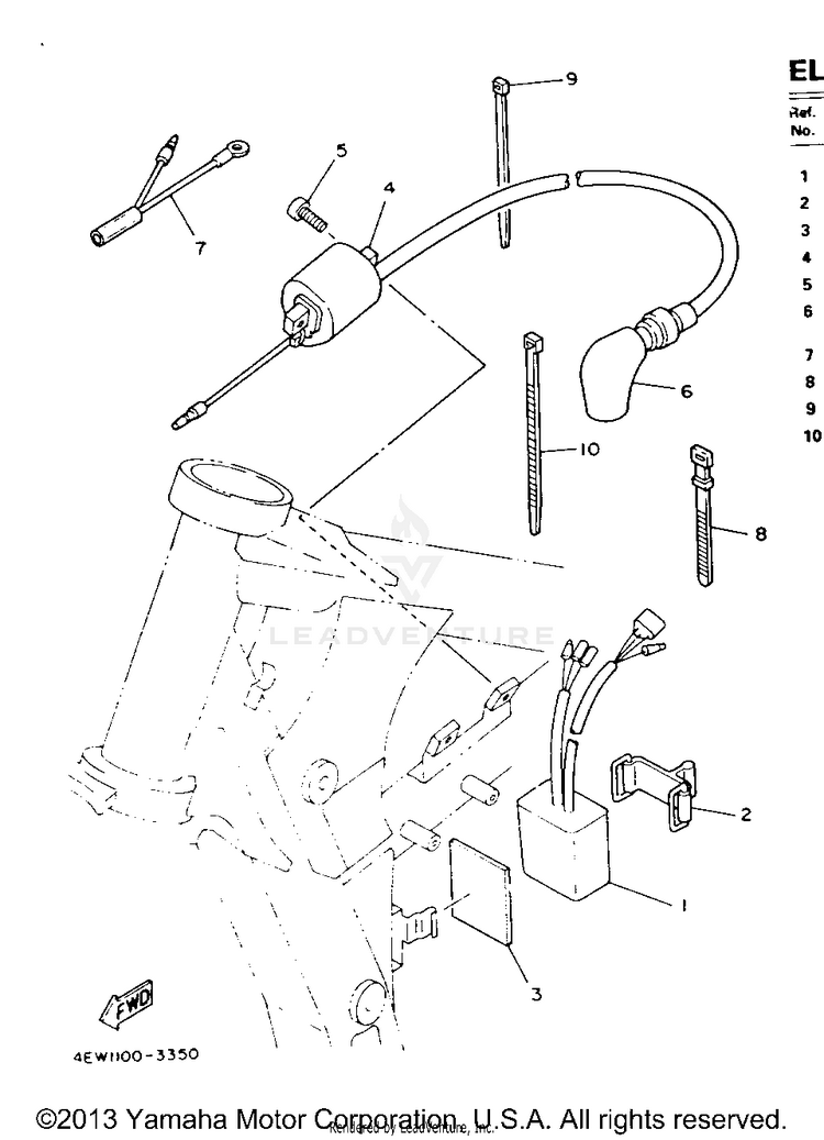 Electrical 1 YZ250E - 1993 Schematic