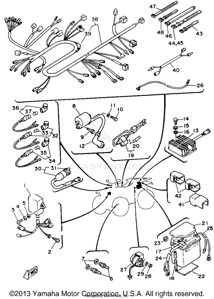 Electrical 1 BIG BEAR 4WD - YFM350FWE - 1993 Schematic