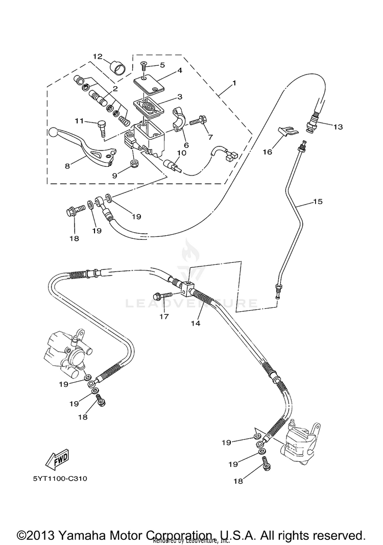 Front Master Cylinder Schematic