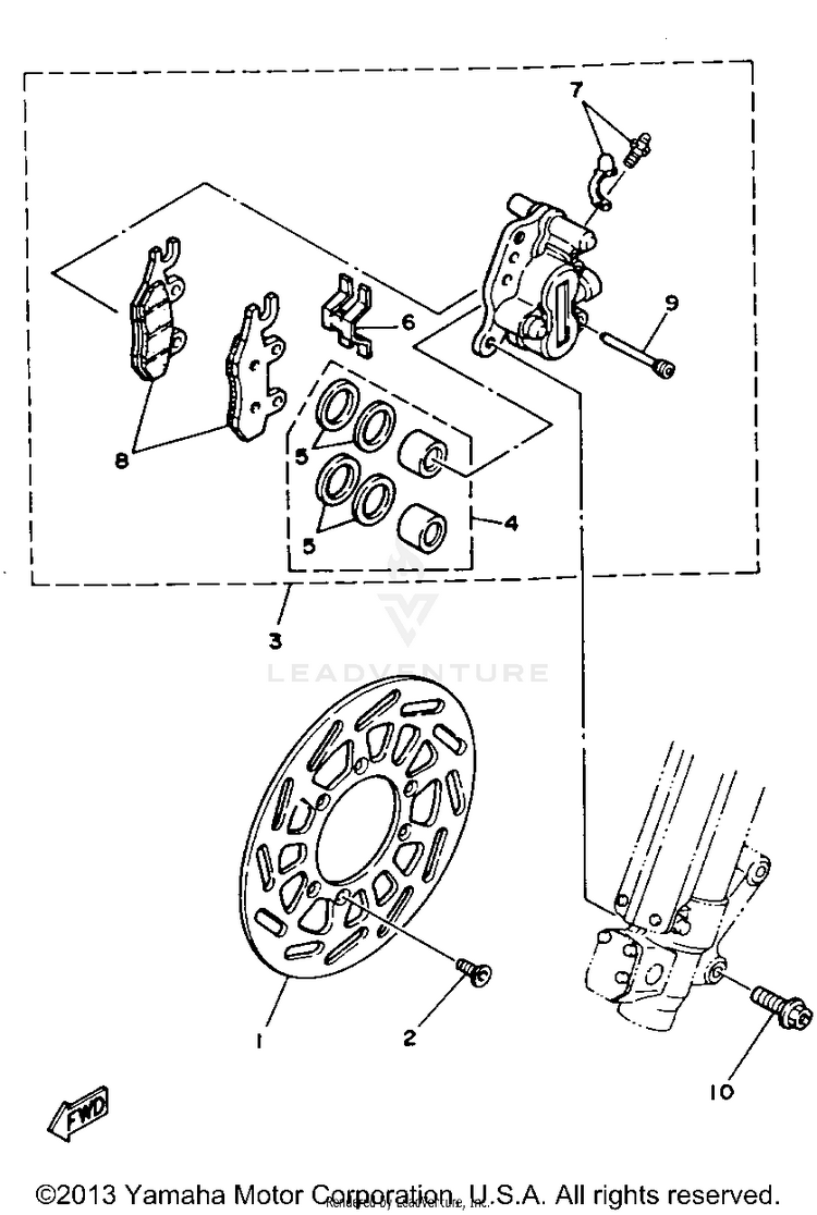 Front Brake Caliper Schematic