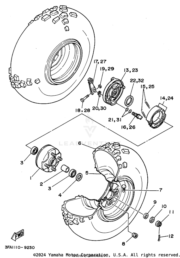 Front Wheel Schematic