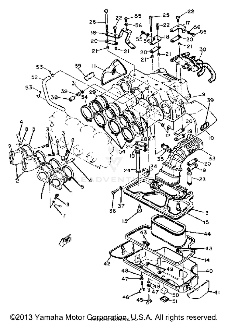 Intake XS1100LG - 1980 Schematic
