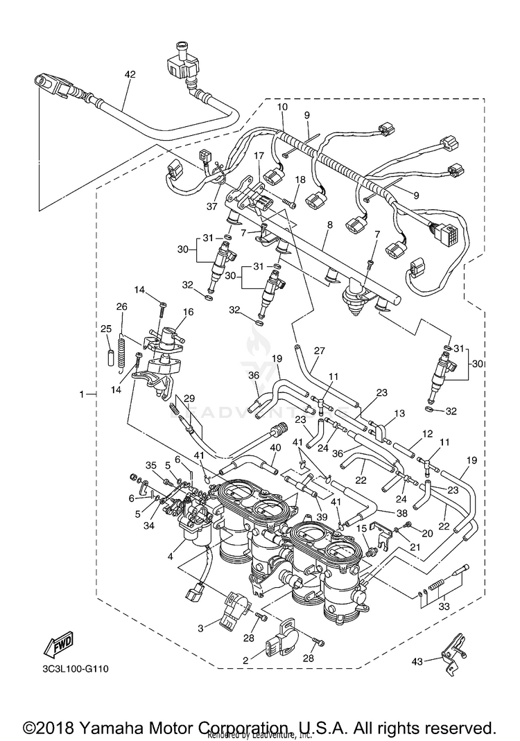 Intake 2 FZ1 - FZS10EC - 2014 Schematic