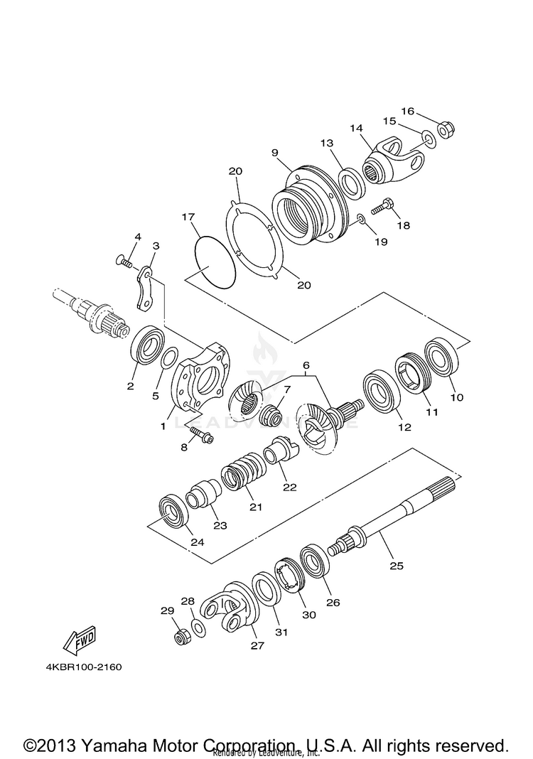 Middle Drive Gear Schematic