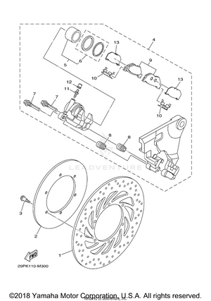 Rear Brake Caliper Schematic