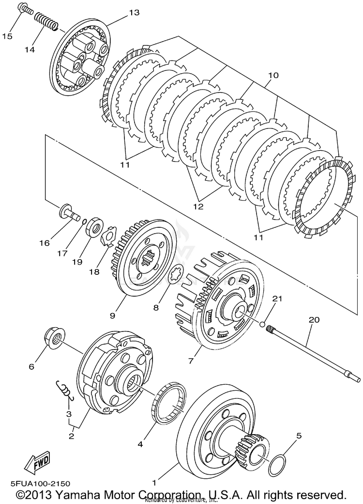 Clutch BIG BEAR 400 4WD_REAL TREE XTRA - YFM400FHP - 2002 Schematic