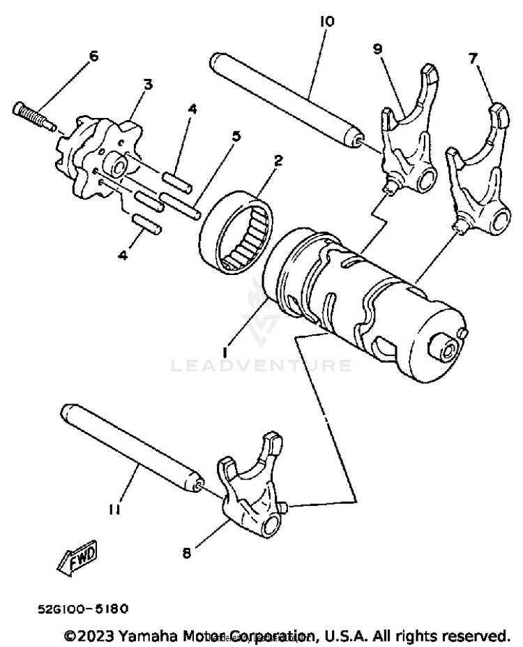 Shift Cam-Fork Schematic