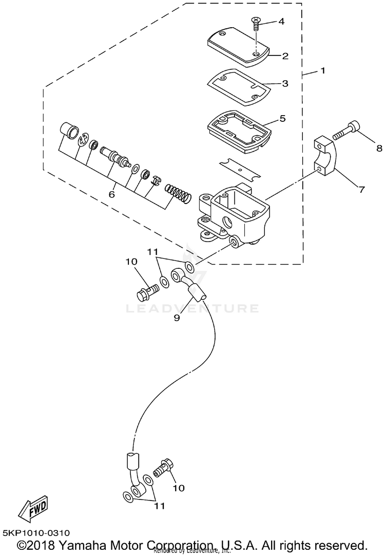 Front Master Cylinder Schematic