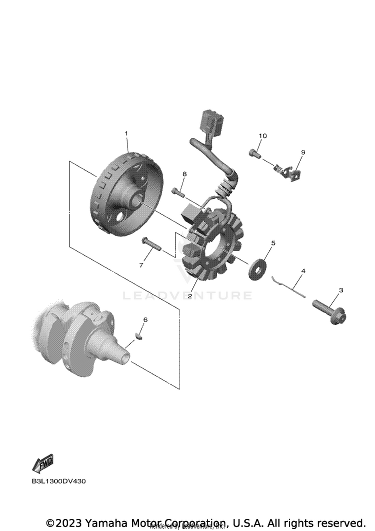 Generator YZFR1 - YZFR1LCB - 2020 Schematic